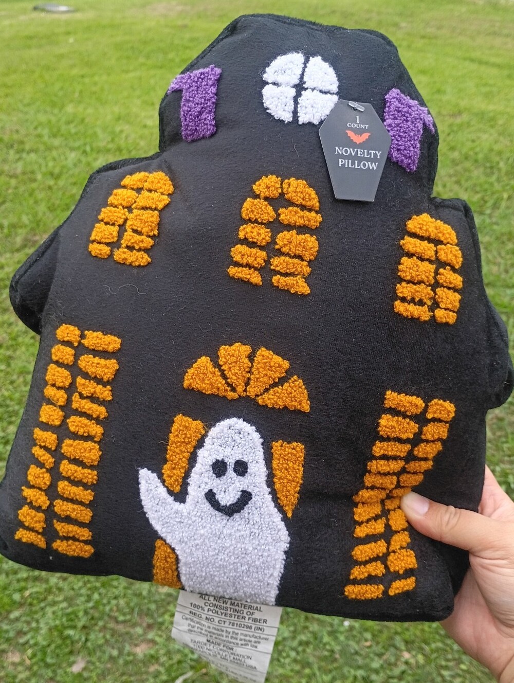 NWT Haunted House Plush Throw Pillow